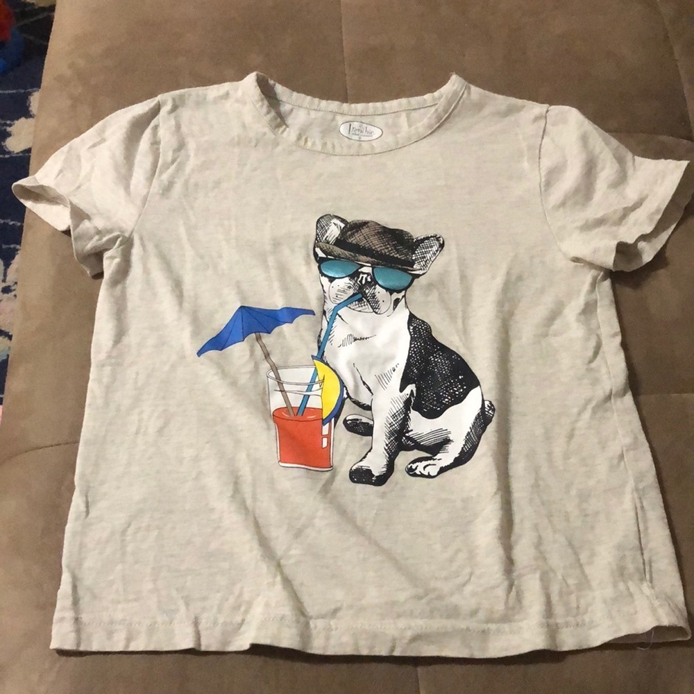 Frenchie Mini Couture graphic vacation T-shirt